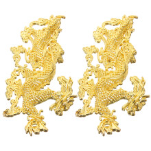 10Stk Goldene Metall Dragon Charms Haarschmuck DIY Zubehör Vielseitig