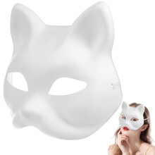 40Stk Weiße Tiermasken Katzenform Für Cosplay Und Kostümfeste