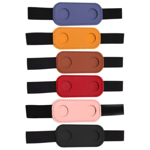 12Ud Funda Elástica Para Plumas De Cuero PU Multicolor Almacenamiento
