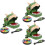 3Jgo De Dedos Biting Verde, Juguete Infantil Creativo 7
