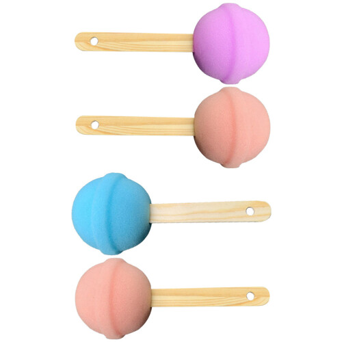 12Ud Esponjas De Reutilizables Para Con Mango De Madera 2