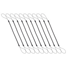 30Pz Corda Retrattile Nera Per Penna Stylus Anti-Perdita Professionale
