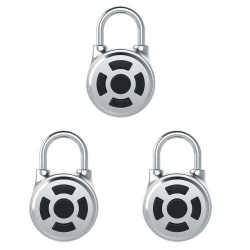 3Pz Argento App Wireless Per Armadietti Palestra E Casa 1