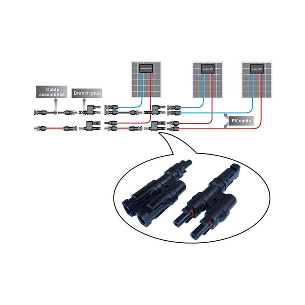 Branch Connectors For Parallel Connection, High Security Corrosion-Resistant Solar Wire Connectors, Ce And Tuv Certified Quick & Simple Assembly, 9169997107985
