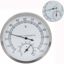 Durable 2-in-1 Thermo-Hygrometer, Strict Temperature Humidity Control Stainless Steel Fine Clear Dial Sauna Room Thermometer