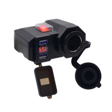 Caricabatterie per moto avanzato, doppie porte USB per una ricarica rapida, monitor di tensione a LED per garantire la salute elettrica, connettore