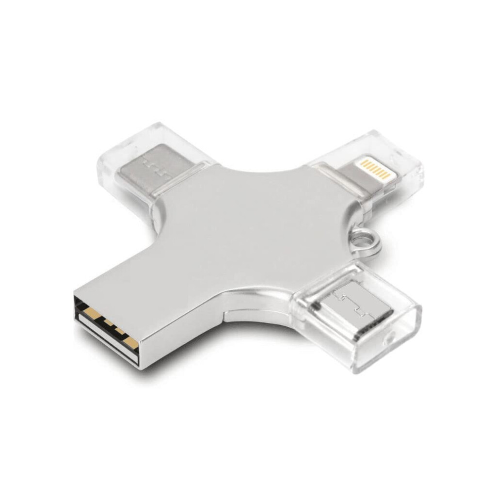 Multi-Interface Backup Device, One-Click Backup With High-Speed Transmission, Portable Mini Storage For On-The-Go Media Management (128Gb) 9405630220643
