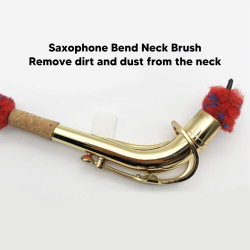 Saxophone Cleaning Brush Cotton Thread Flexible Wind Instruments Red Blue 2