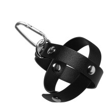 Gift Leather Sleeve Ball Holder For Baseball Fans Compact-Black