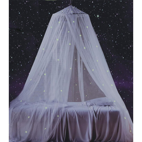 Στέγαστρο Glowing Stars Princess, τέλειο δώρο για παιδιά, εύκολη εγκατάσταση μέσα σε λίγα