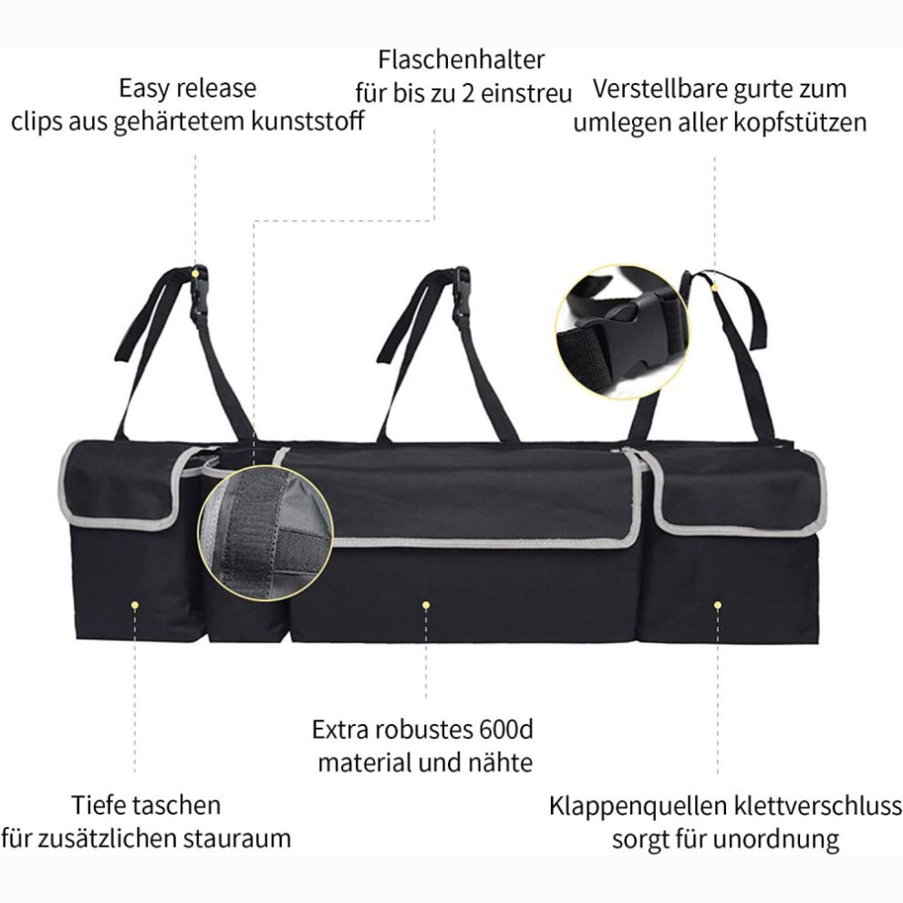 Car Trunk Organizer, Universal Fit Hanging Storage With High-Quality Oxford Fabric For Expandable Space In Your Vehicle (1Pcs) 9169997109569