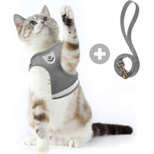 Colete confortável para passear com animais de estimação com faixas refletoras para maior visibilidade, cintura ajustável para um ajuste