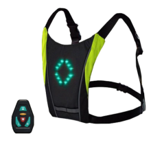 Veiligheidsvest met LED-richtingaanwijzer en USB-oplaadbare LED-lampjes voor hardlopen, wandelen en fietsen in het donker, inclusief draadloze