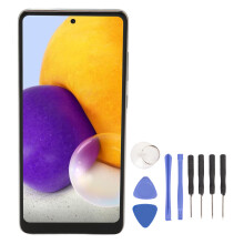 LCD-skærmudskiftning kompatibel med Samsung Galaxy A72OLED med ramme. Produkter af høj kvalitet. LCD-berøringsskærm, digitalisator, professionel
