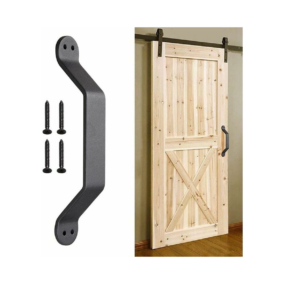 Elegant Sliding Barn Door Handle, Cast Iron Sliding Barn Door Handle For Interior And Exterior Doors, Enhancing Rustic Charm, Heavy Duty, 8.9 Inch 9169997144515