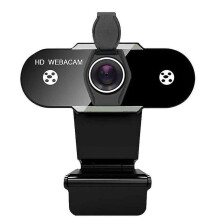 Full-HD-Webcam mit automatischer Lichtkorrektur, zwei Mikrofone für Online-Unterricht und Live-Streaming
