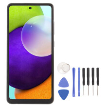 Berøringsdigitalisatorenhet for Samsung Galaxy A52 4G, 6,5-tommers organisk LED-skjerm med ramme, komplett reparasjonssett for SM A525F SM A525M DS,