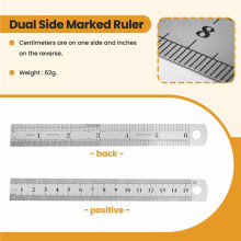 5 Pcs Dual Side Marked 15cm 6 inch Stainless Steel Straight Ruler