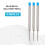6 Balpenvullingen 10 cm Blauw Grote Vullingen 10