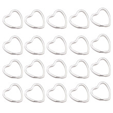 20Pcs Heart-Shaped Split Rings Key Rings