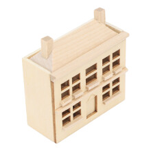 Miniatura Casa delle Bambole Villa Giocattolo, 7x6.5x3.4cm Decorazione in Legno da Fai da Te