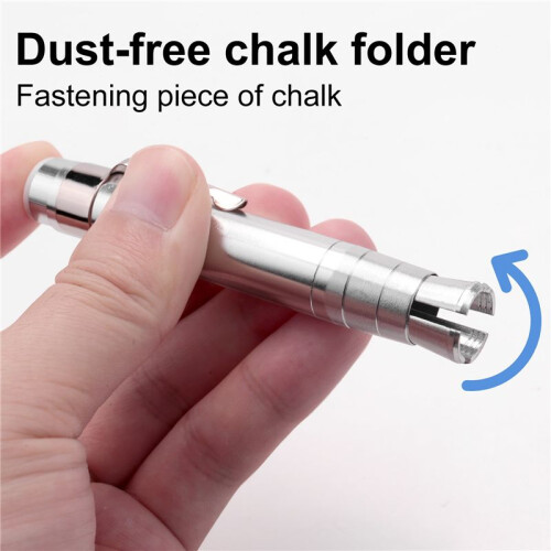 2 PCS Silber Aluminiumlegierung Kreide Keeper Holder 1