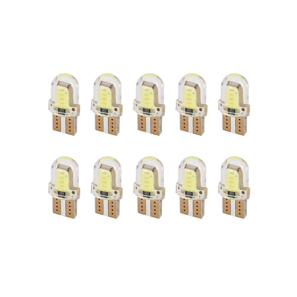 10Pc Led T10 W5w Cob Smd Canbus Silica Bright License Bulb White/Light 6134104002548