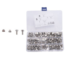 50 Sets M6 Square Hole Hardware Cage Nuts&Mounting Screws Washers for Server Rack and Cabinet(M6 X 20Mm)(Screw+Washer+Cage Nut)