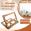 Foldable Recipe Book Stand,Wooden Frame Reading Bookshelf,Tablet Pc Support Stand 6