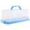 Portable Bread Box with Handle Loaf Cake Container Plastic Rectangular Food Storage Keeper Carrier 13Inch Translucent Dome for Pastries, Bagels, Bread 1