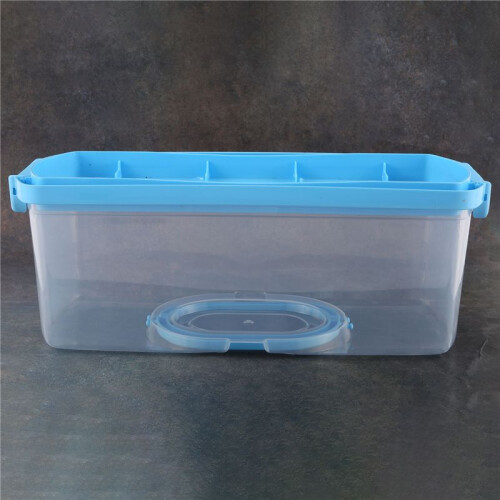 Portable Bread Box with Handle Loaf Cake Container Plastic Rectangular Food Storage Keeper Carrier 13Inch Translucent Dome for Pastries, Bagels, Bread 1