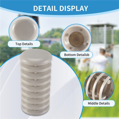 White Plastic Outer Shield for Thermo Hygro Sensor, Spare Part for Weather Station (Transmitter / Thermo Hygro Sensor) 1