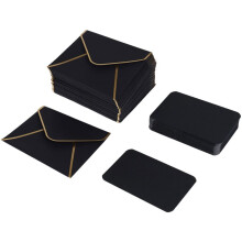 50 StüCke  UmschläGe Geschenk Karte UmschläGe UmschläGe für Personalisierte Geschenk Karten Hochzeits UmschläGe oder Tisch Karte Schwarz