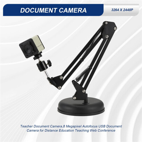 Teacher Document Camera,8 Megapixel Autofocus USB Document Camera for Distance Education Teaching Web Conference 1