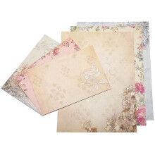 30St Vintage Brevpapper Blommor Skrivpapper Matchande Kuvertset för Handskriftsbrev, Olika FäRger