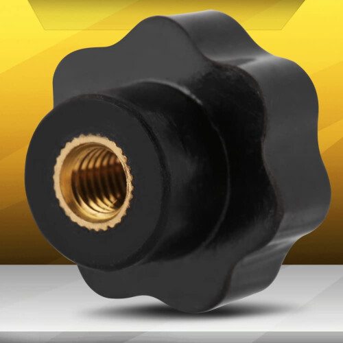 10PCS M6 Internal Thread Knob Screw Plastic Star  Clamping Knob Black M6 x 25 1