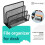 Desk Mail Organizer Small File Holders Letter Organizer Document/Filing/Folders/Paper Organizer for Desktop 3