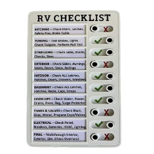 RV Checklist Memo Plastic Board, Detachable and Reusable Memo Checklist for Check Items and Form