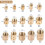 380Pcs Thread Inserts M2 M2.5 M3 M4 M5 M6 Metric Female Thread Brass Knurled Threaded Embedment Nuts Assortment Kit 6