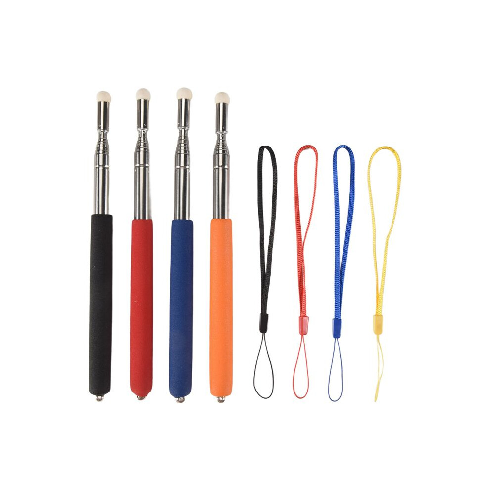 4Pcs Telescopic Pointer Stick with Hand Lanyard Teacher Pointer for Classroom Retractable Pointer Whiteboard Pointer