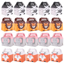20 Sacchetti per Feste con Animali, Sacchetti Regalo di Carta, Piccoli Sacchetti di Carta per Feste per Bambini, 4 Disegni Festa di Compleanno a Tema