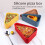Pizza Leftover Storage Container,Pizza Organizer Box Save Space Reusable Pizza Slicone Storage Container 8