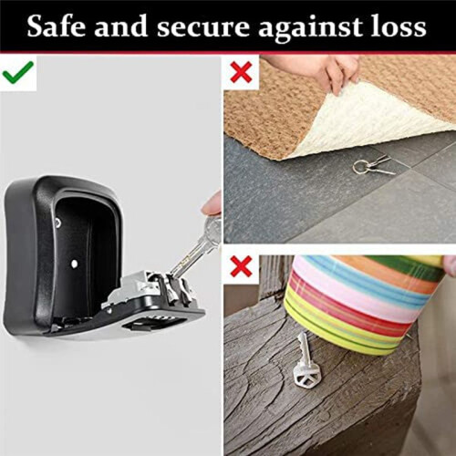 Key Lock Box, Key Cabinet Organizer, Key Lock Box, Wall Mounted Waterproof Key Storage Lock Box with Mounting Kit 1
