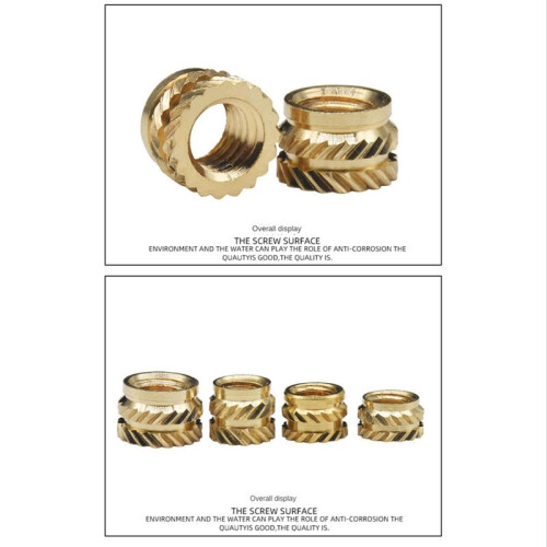 300Pcs M2 M3 M4 M5 M6 Female Thread Knurled Nuts Brass Threaded Insert Embedment Nuts, Threaded for Injection Molding 2