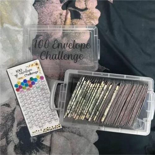100 Envelope Challenge Box Set Easy and Fun Way to Save 10,000, 100 Envelopes Money Saving Challenge Box 2