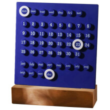 Calendario da Tavolo nel legno Calendario Perpetuo, Regali Unici per la Casa Retrò, Visualizzazione Della Data del Mese, Decorazioni da Scrivania per