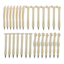 28 PièCes Stylo à Bille en Os Stylos Fantaisie Encre Noire pour Halloween Artiste MéDecin InfirmièRe éCole Bureau FêTe