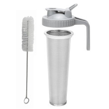 Kalt GebrüHter Kaffeefilter mit Ausgussdeckel für 64-OZ-EinmachgläSer mit Breiter ÖFfnung, 304-Edelstahlsieb mit Dichtungsring