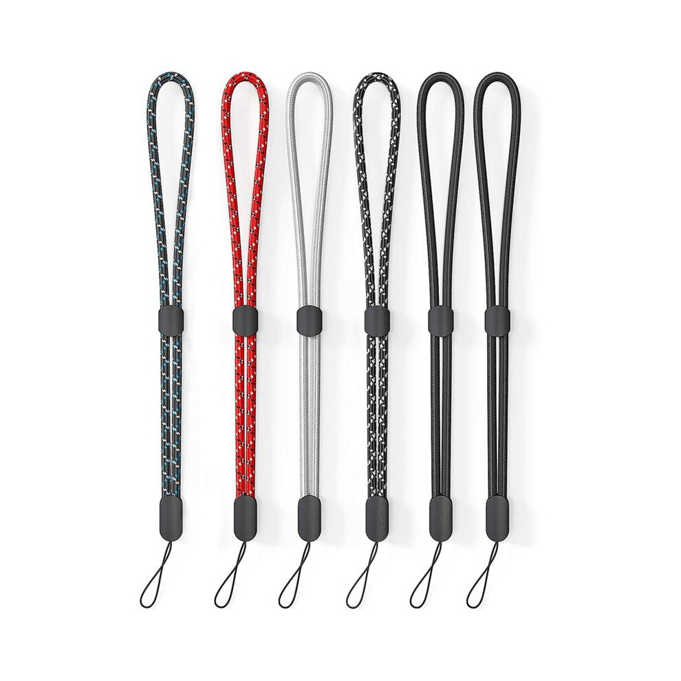 Hand Wrist Strap Lanyard, 6 Pack Adjustable Colorful Nylon Hand Wrist Straps For Camera, Keys, Keychain, Phone, D 6032352846788