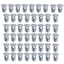 50 Pcs Jack Flange Short Nuts Petal Nuts Expansion Nuts for 4x20 Petal Nuts Hollow Wall Iron Skin